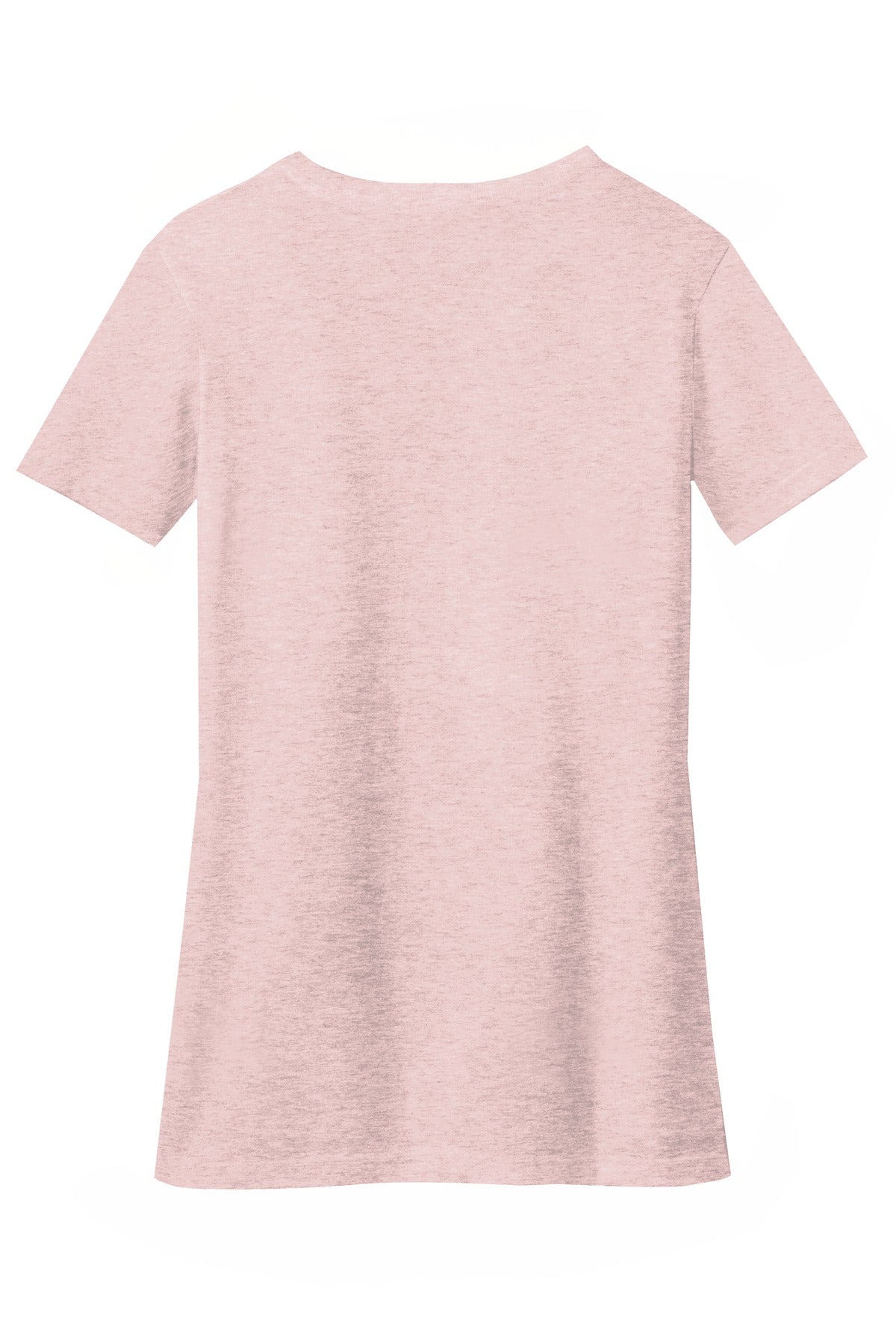 Rear View of Hthrd Lavender District Women's Perfect Blend CVC V-Neck Tee. DM1190L