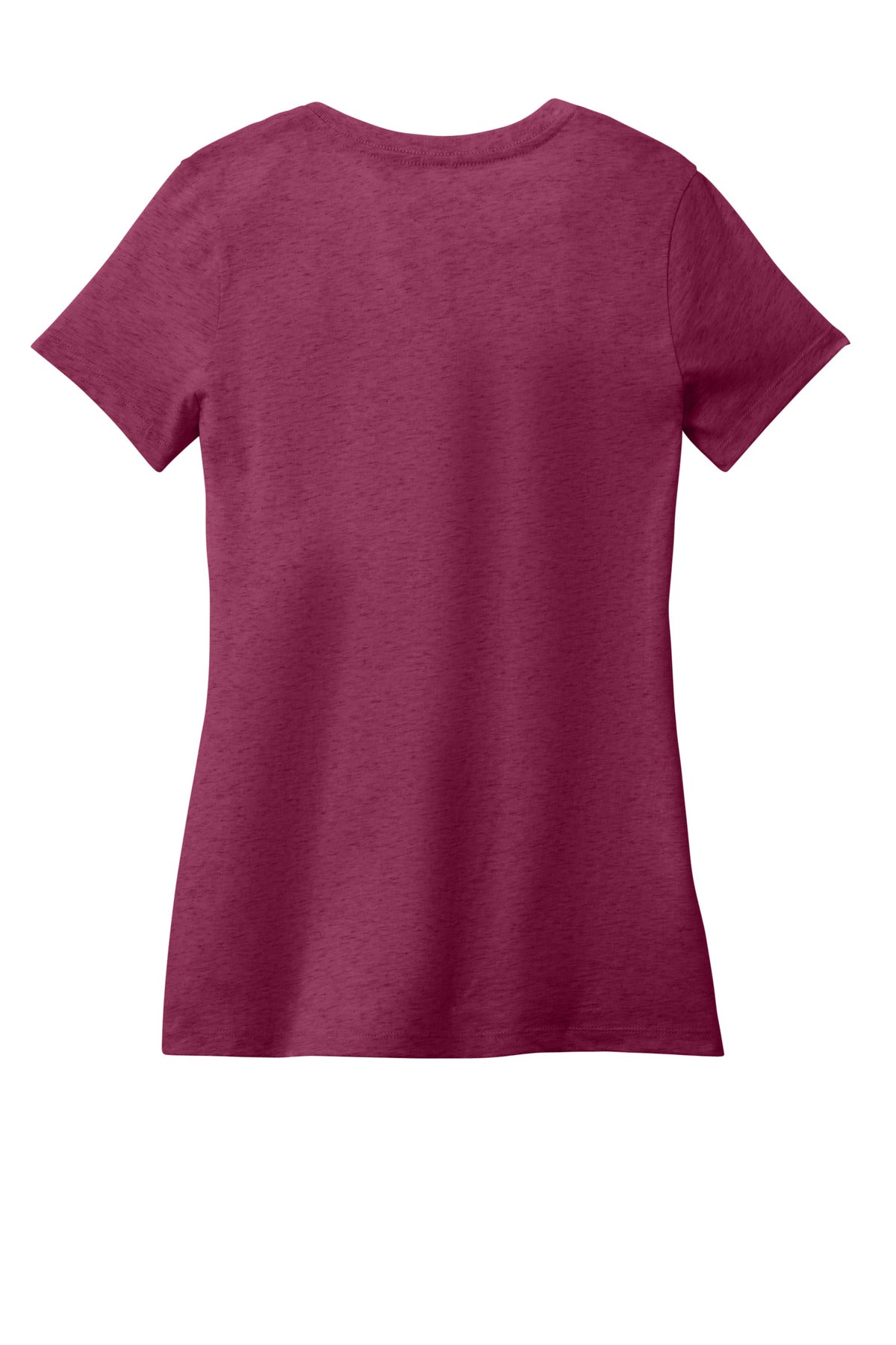 Rear View of Hthrd Loganbry District - Women's Perfect Weight V-Neck Tee. DM1170L