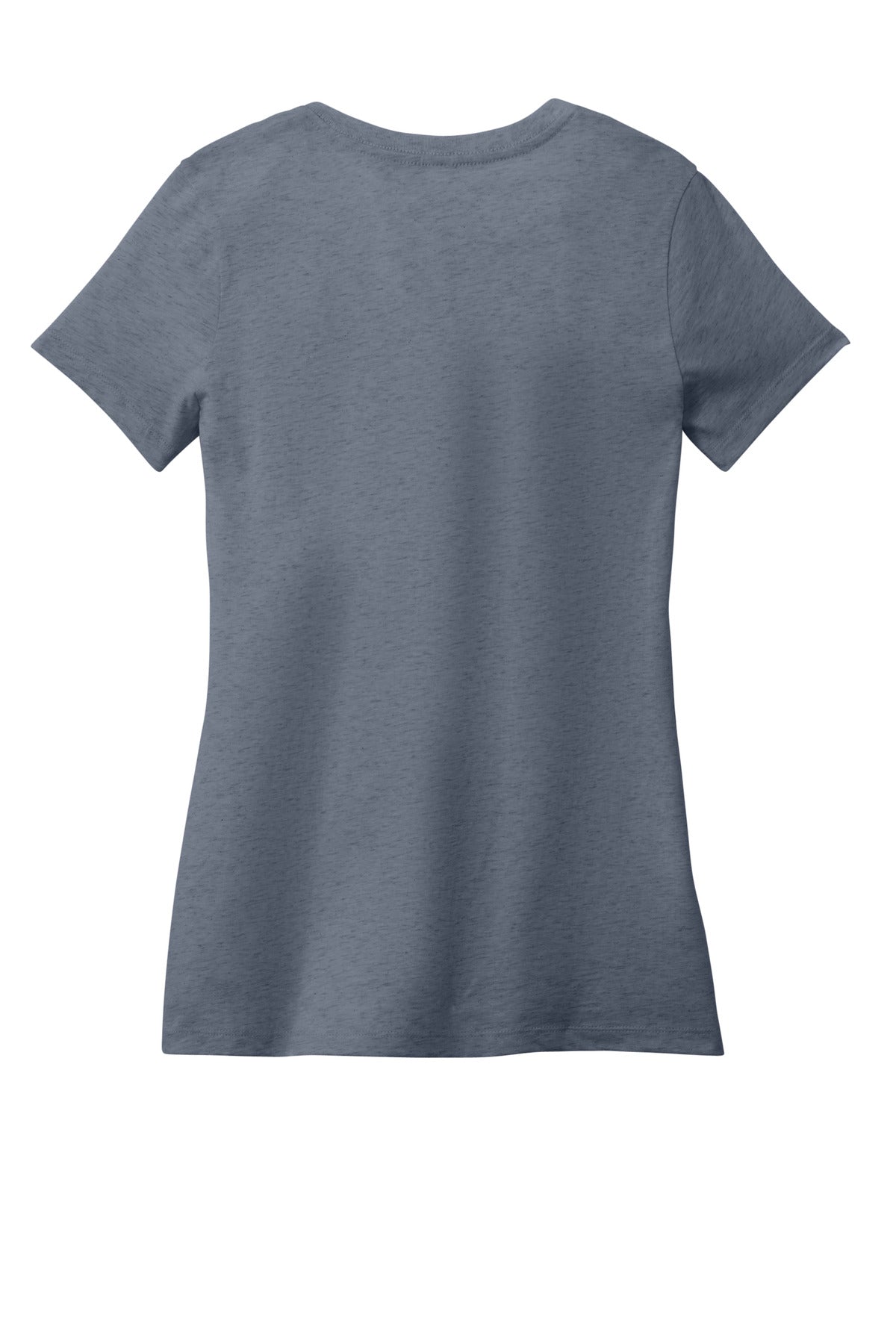 Rear View of Hthrd Navy District - Women's Perfect Weight V-Neck Tee. DM1170L
