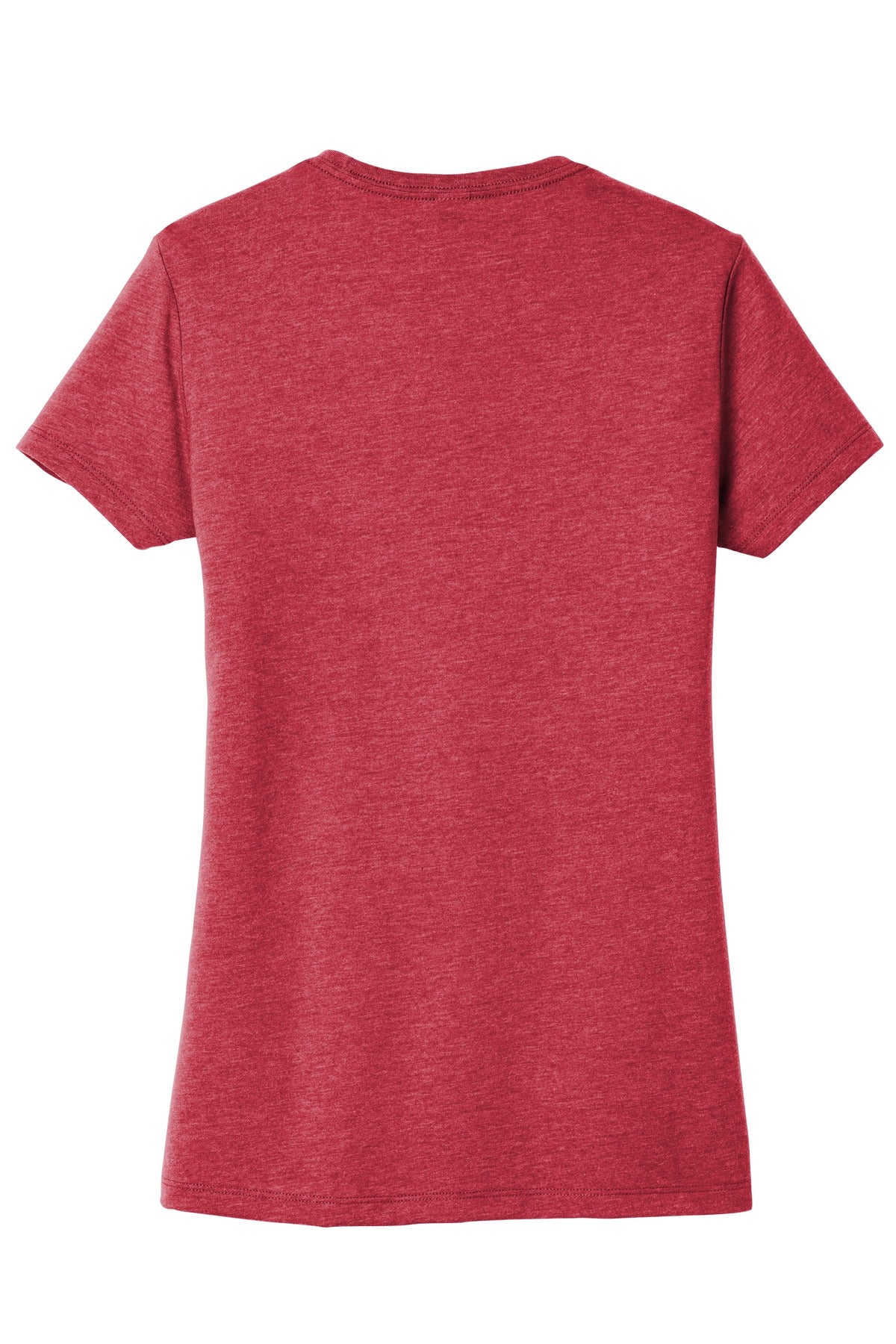 Rear View of Hthrd Red District Women's Very Important Tee . DT6002