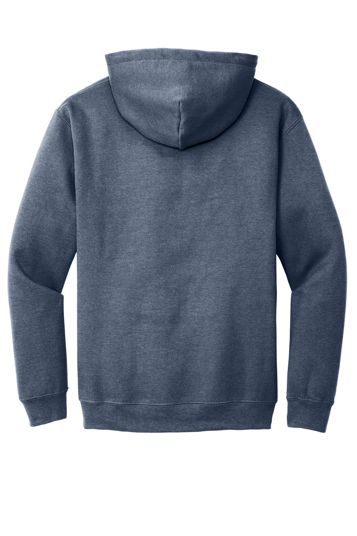 Rear View of HthrDkNavy Gildan - Heavy Blend Hooded Sweatshirt. 18500
