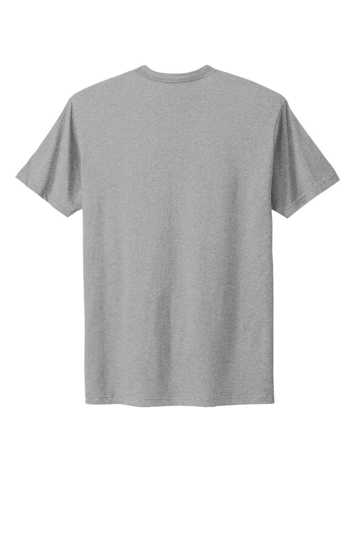 Rear View of HthrGray Next Level Apparel Adult Cotton Tee. NL3600