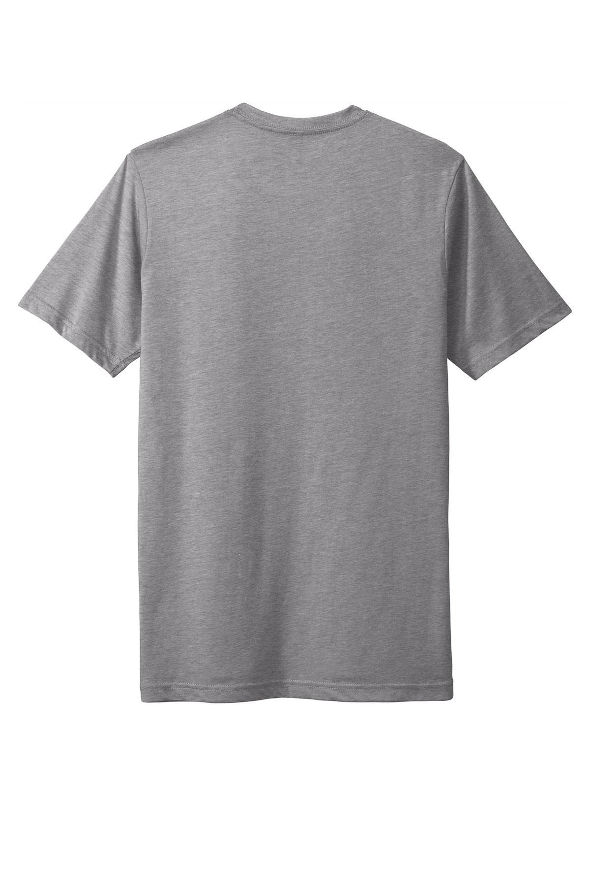 Rear View of HthrGray Next Level Apparel Adult Poly/Cotton Tee. NL6200