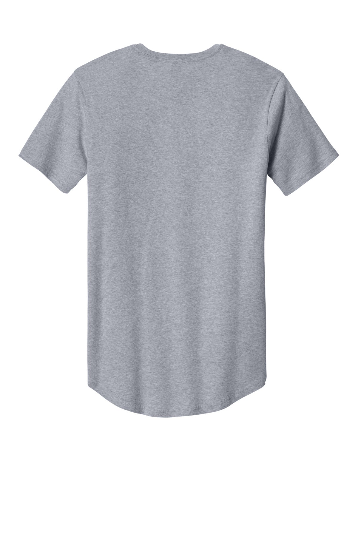 Rear View of HthrGray Next Level Apparel Cotton Long Body Tee NL3602