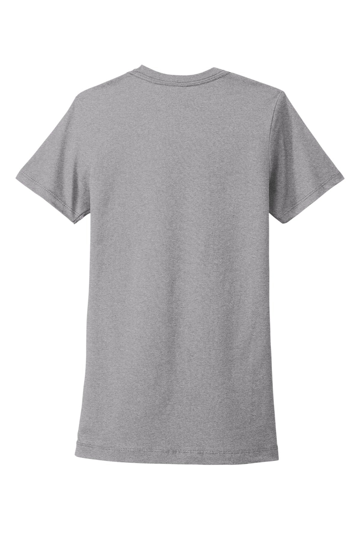 Rear View of HthrGray Next Level Apparel Women's Cotton Tee. NL3900