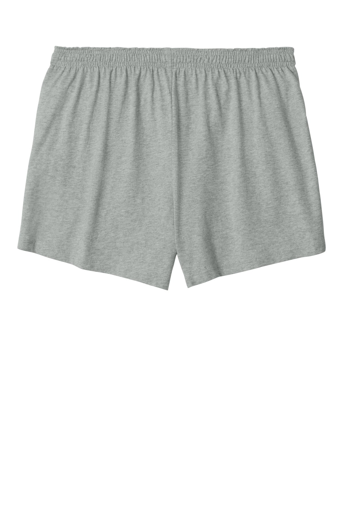 Rear View of HthrGrey Sport-Tek Women's Jersey Knit Squad Short LST311