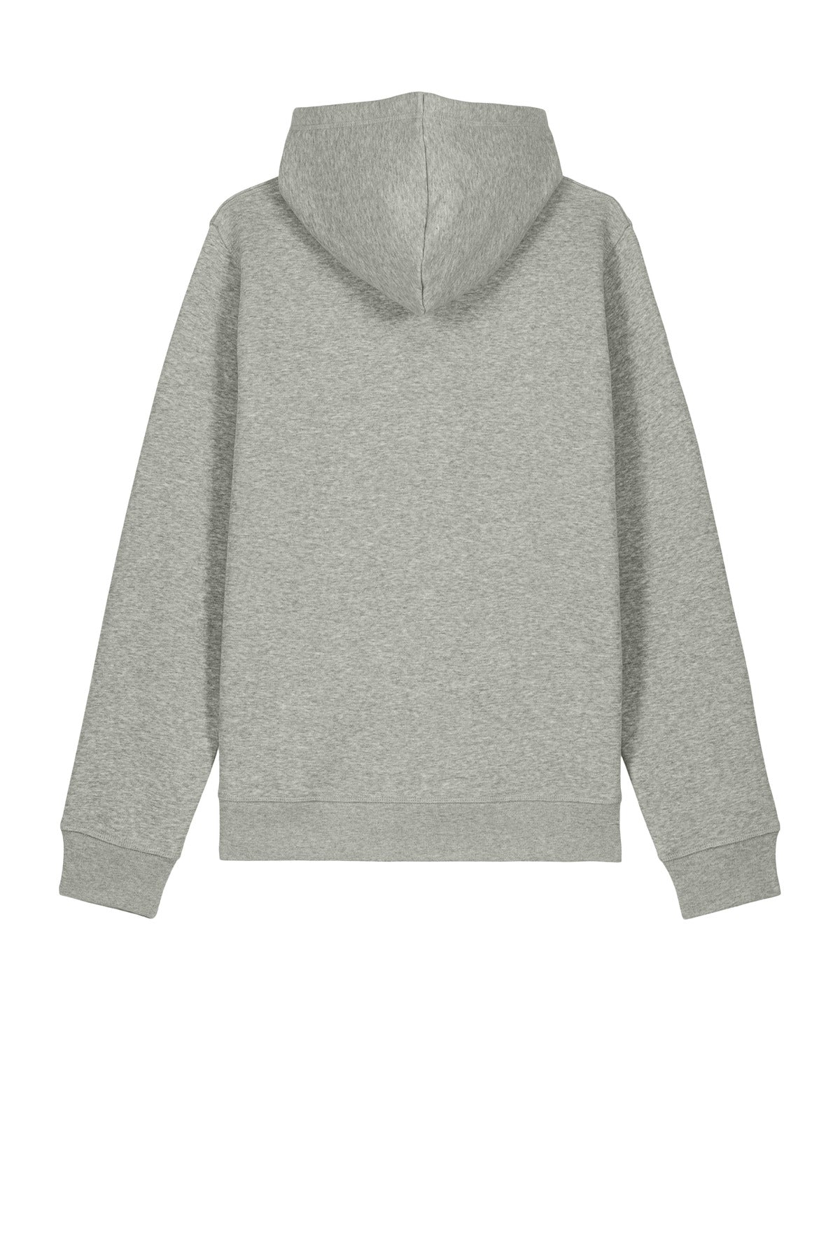 Rear View of HthrGrey Stanley/Stella Unisex Drummer 2.0 Hooded Sweatshirt SXU009