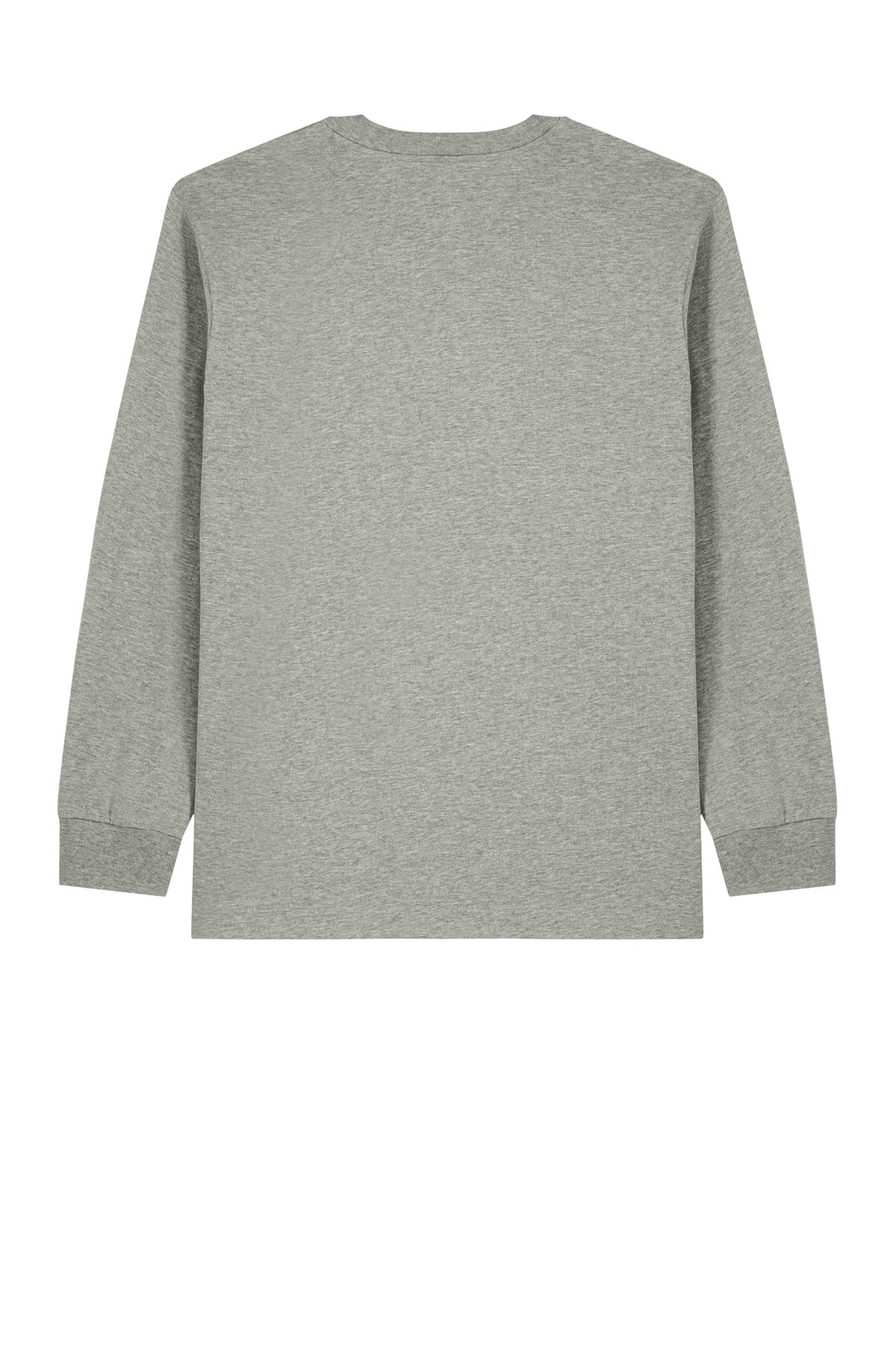 Rear View of HthrGrey Stanley/Stella Unisex Freestyler Heavyweight Long Sleeve Tee SXU023