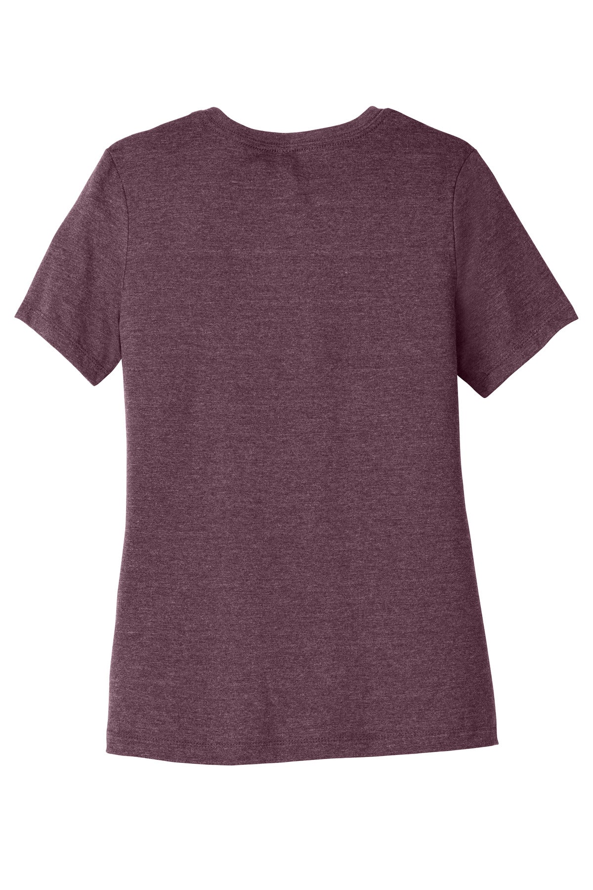 Rear View of HthrMaroon BELLA+CANVAS Women's Relaxed CVC Tee BC6400CVC