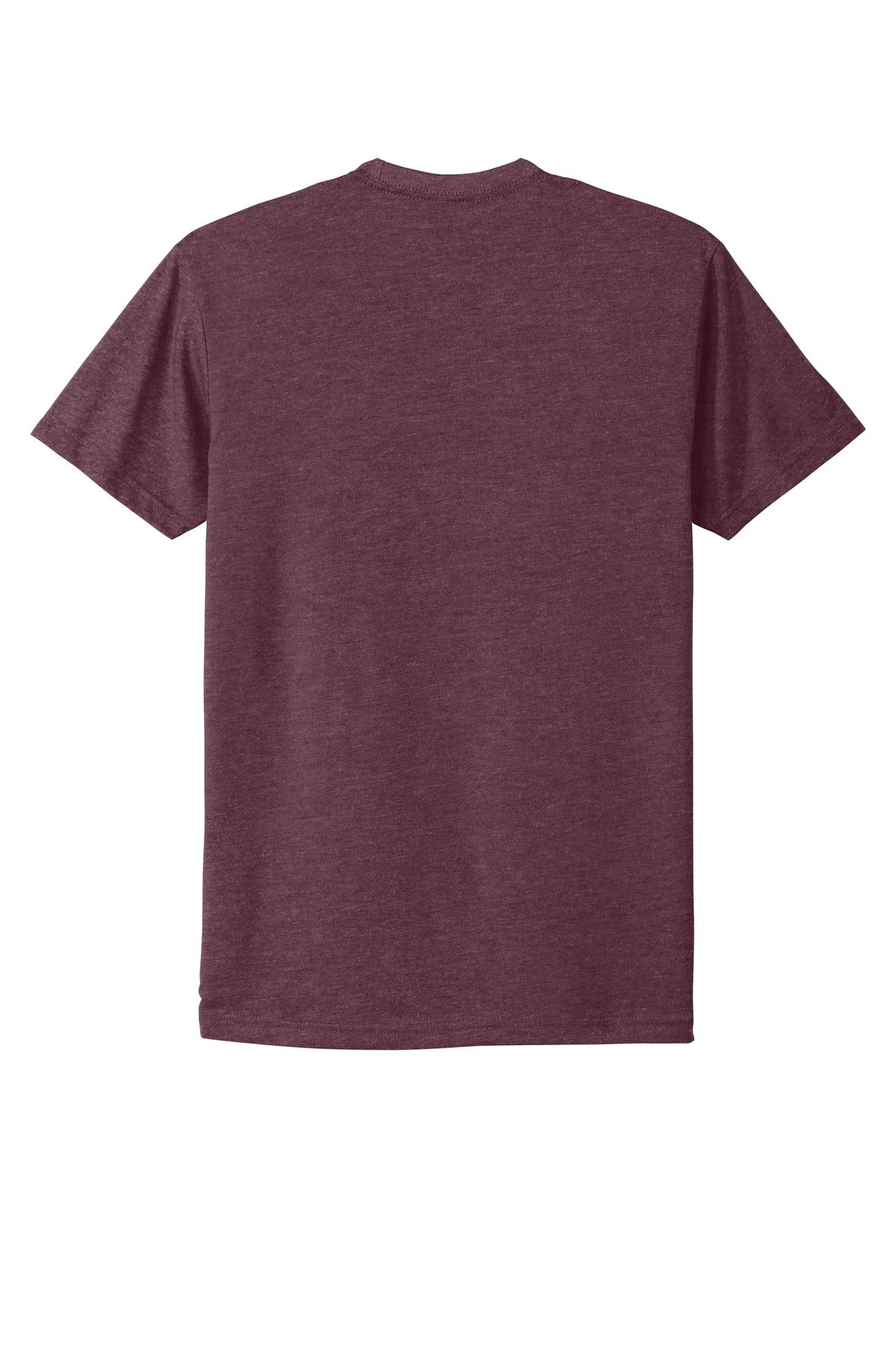 Rear View of HthrMaroon Next Level Apparel Adult CVC Tee. NL6210