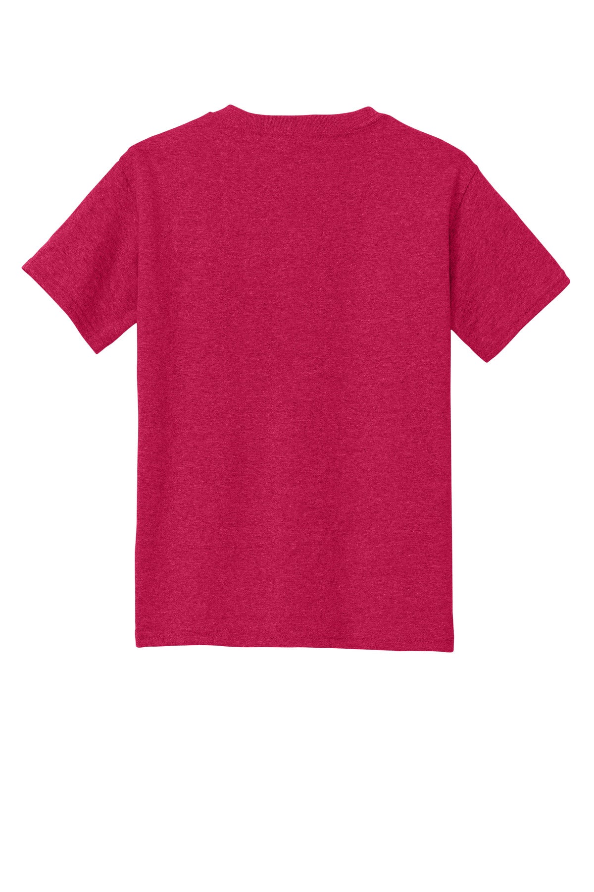 Rear View of HthrRed Gildan - Youth Heavy Cotton 100% Cotton T-Shirt. 5000B