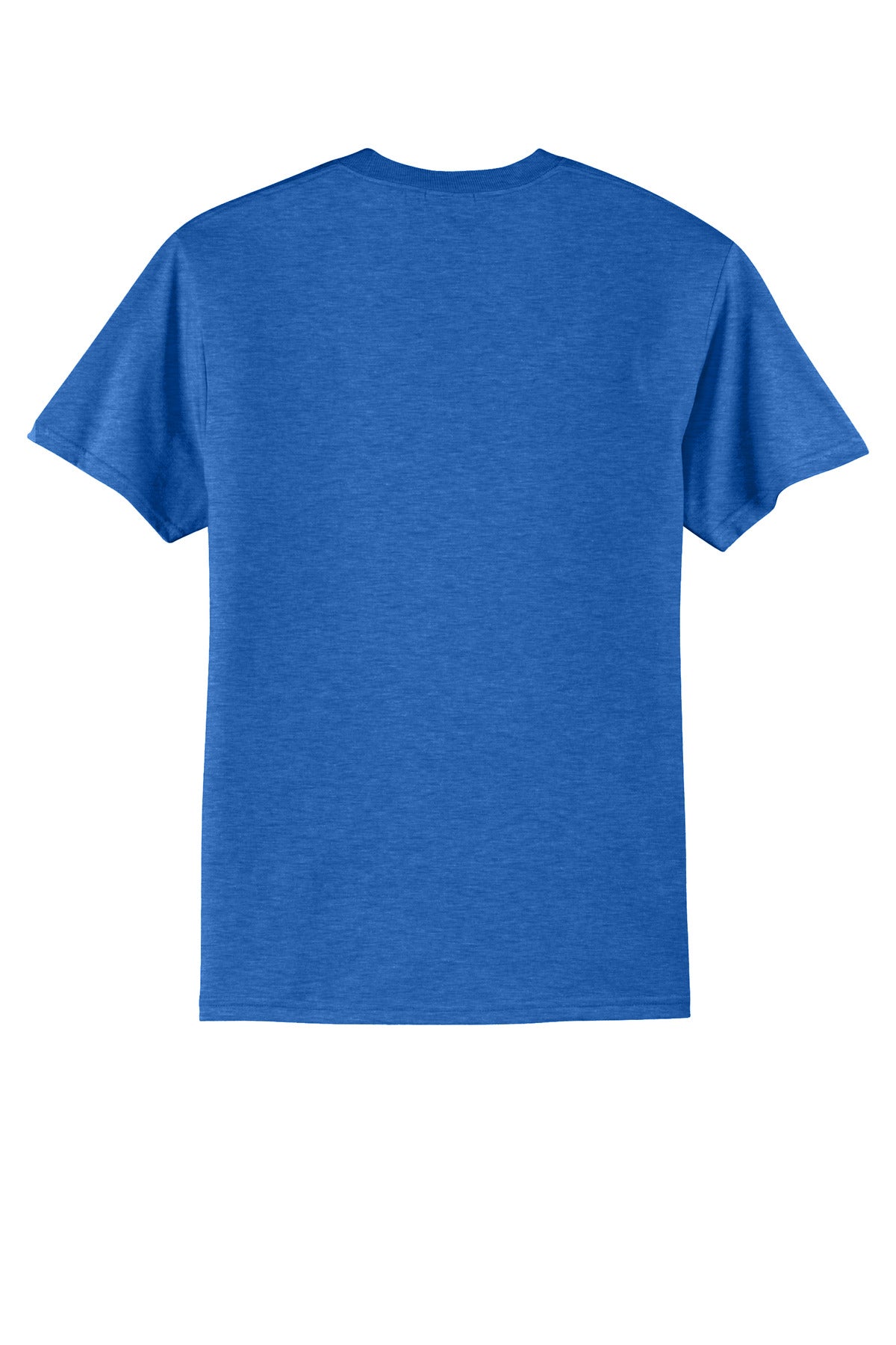 Rear View of HthrRoyal Port & Co Core Blend Tee. PC55