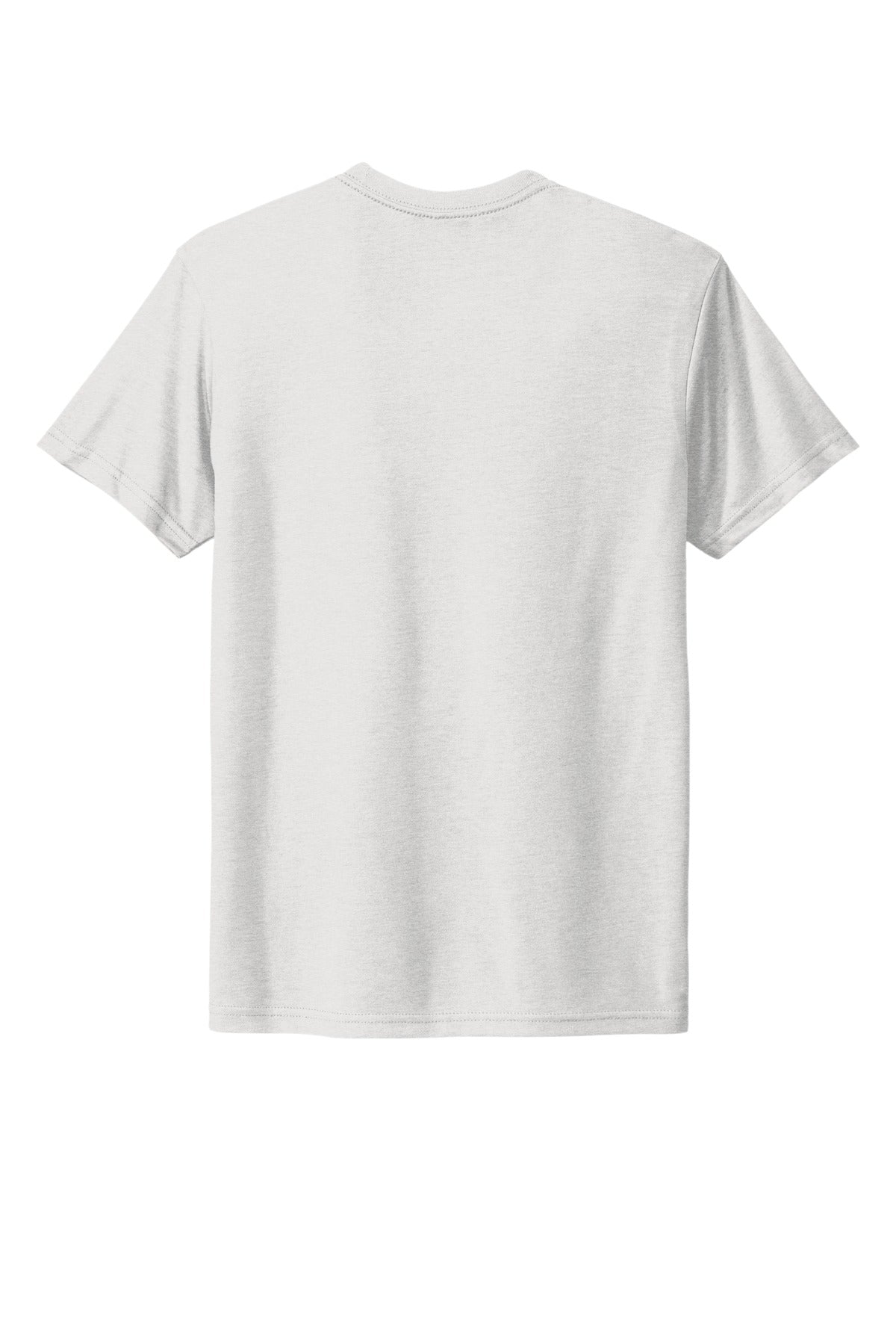 Rear View of HthrWhite Next Level Apparel Adult Tri-Blend Tee. NL6010