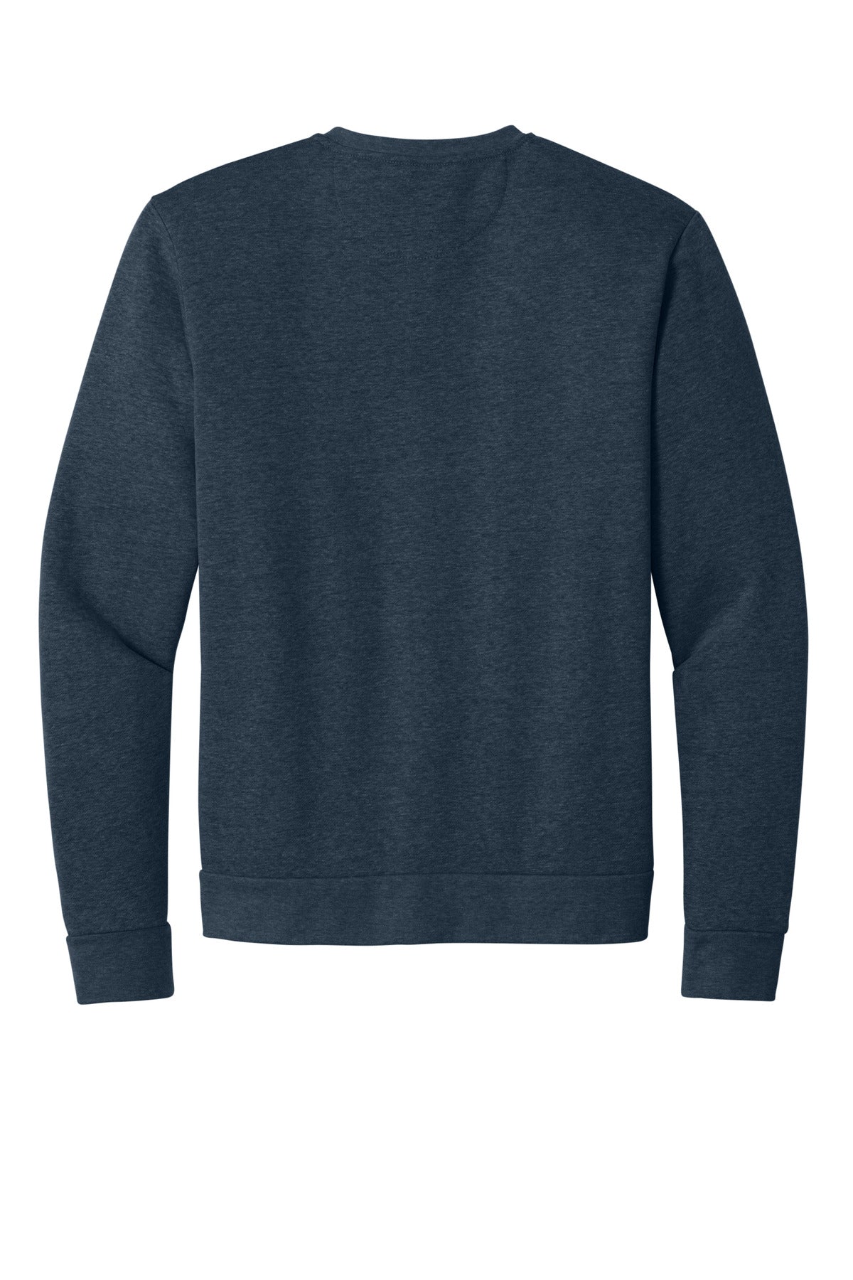 Rear View of HtMdntNavy Next Level Apparel Adult Malibu Crewneck Sweatshirt NL9002