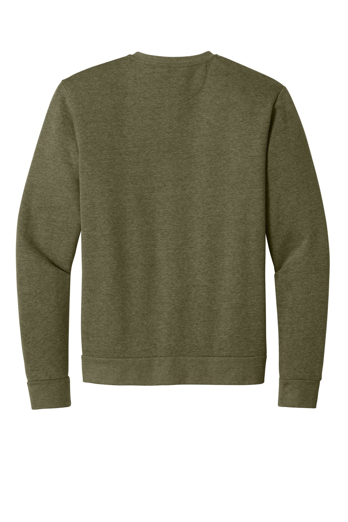 Rear View of HtMltGrn Next Level Apparel Adult Malibu Crewneck Sweatshirt NL9002