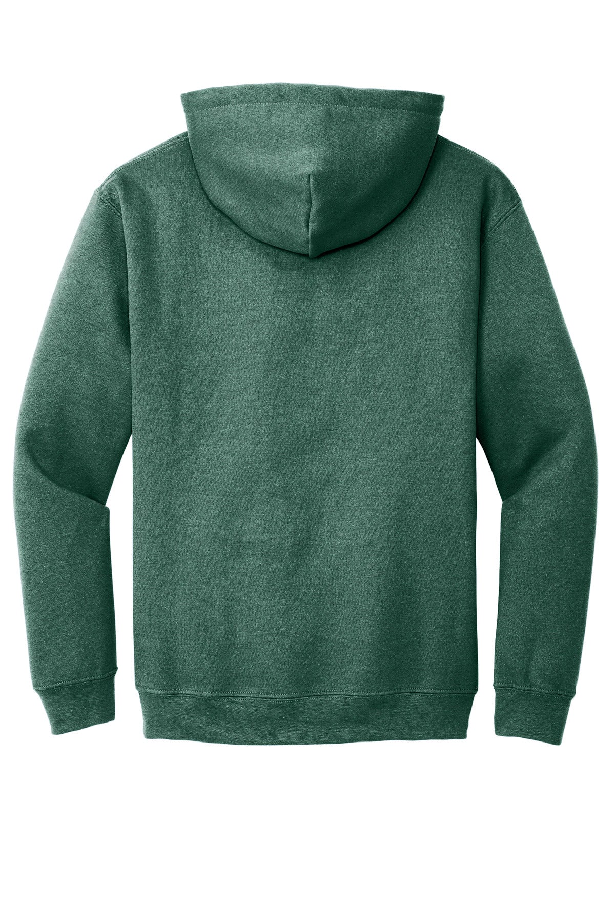Rear View of HtrDkGreen Gildan - Heavy Blend Hooded Sweatshirt. 18500