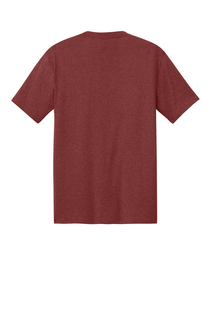Rear View of HtrdRusset District Perfect Tri Tee. DM130