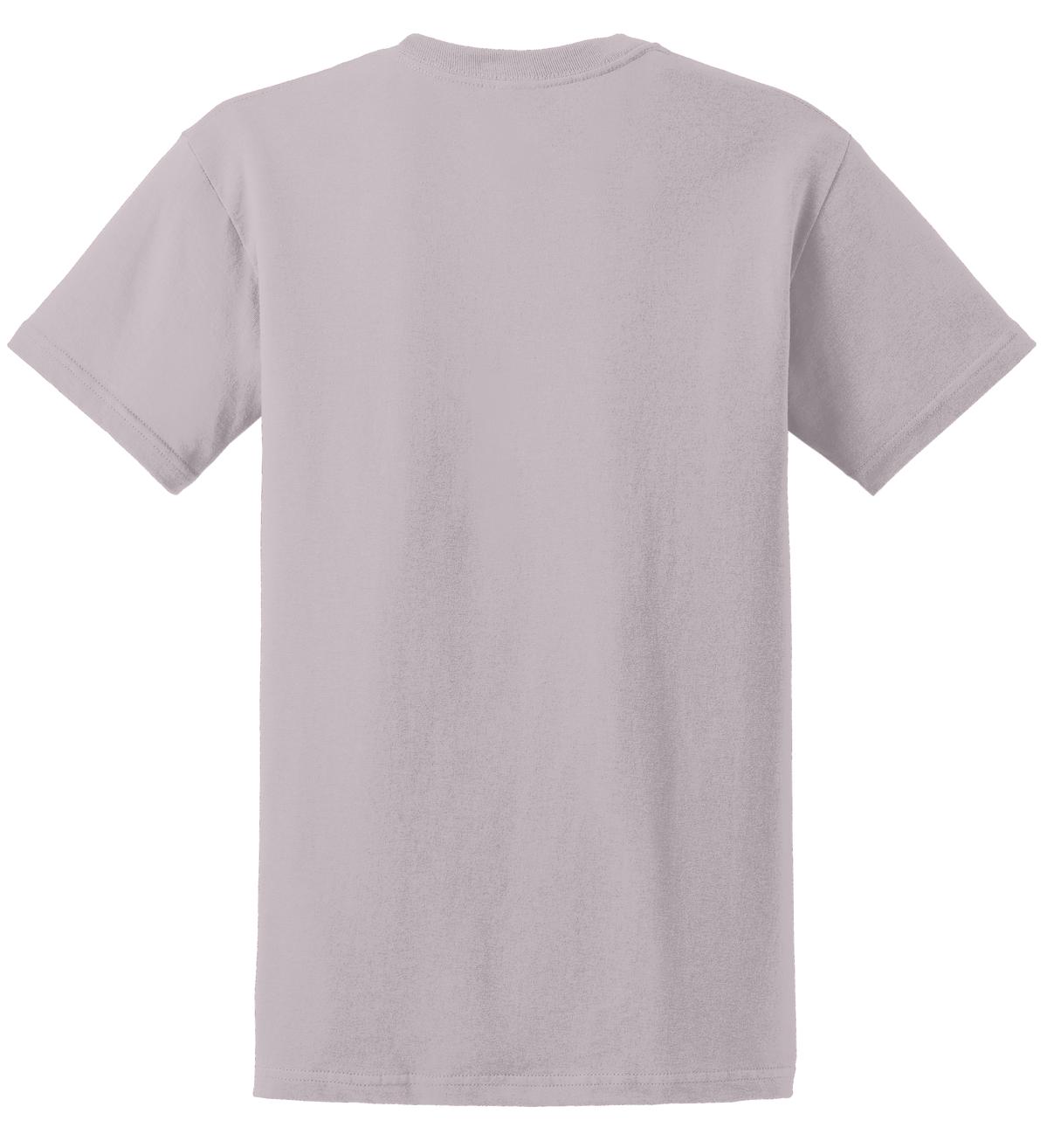 Rear View of Ice Grey Gildan - Ultra Cotton 100% US Cotton T-Shirt. 2000