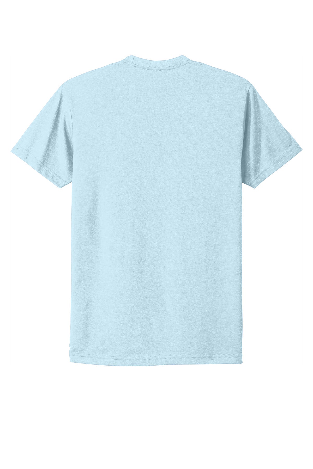 Rear View of IceBlue Next Level Apparel Adult CVC Tee. NL6210