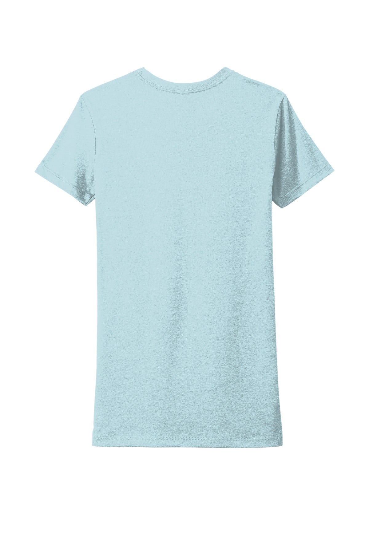 Rear View of IceBlue Next Level Apparel Women's CVC Tee. NL6610