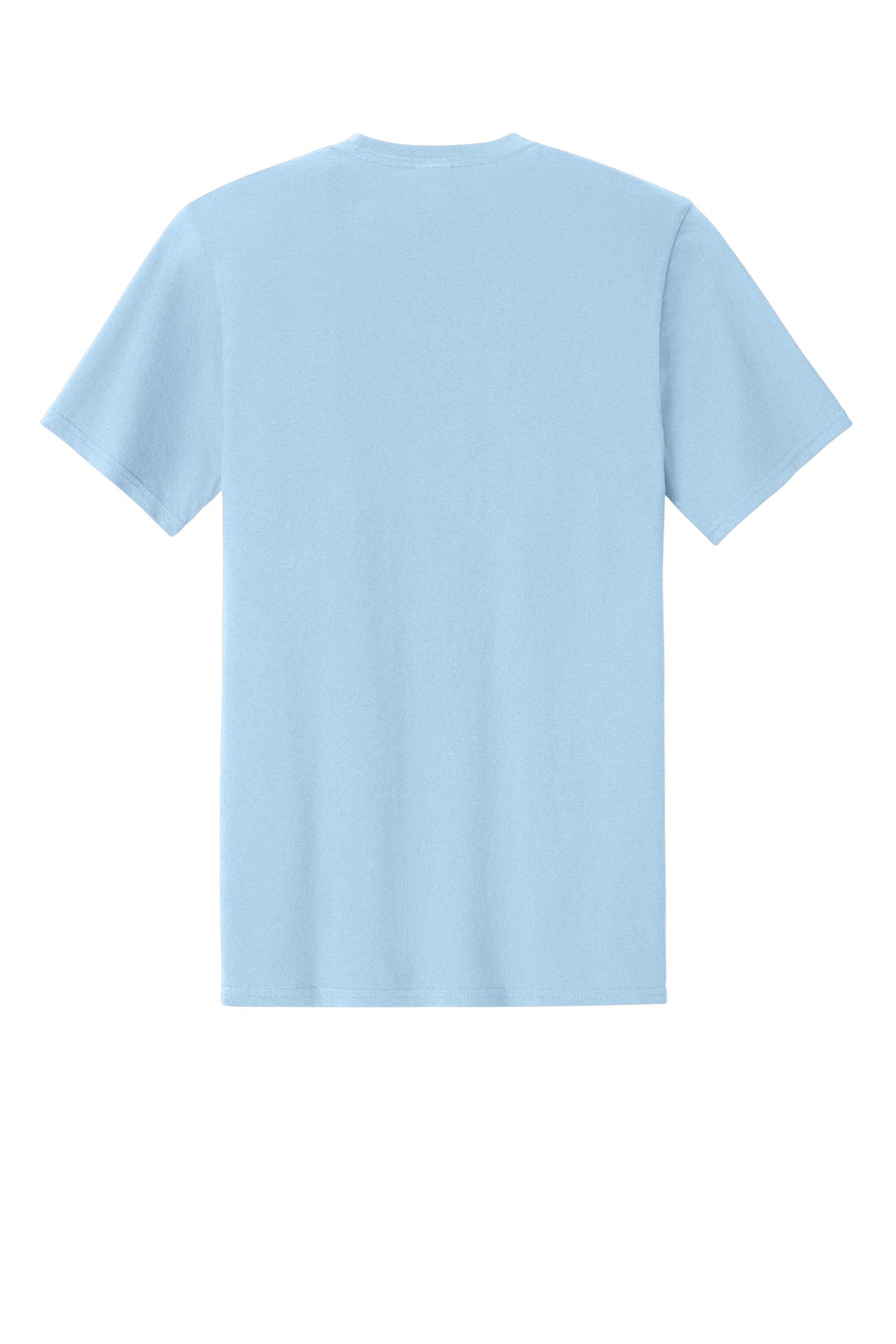 Rear View of IceBlue Port & Co Easy Cotton Tee PC43