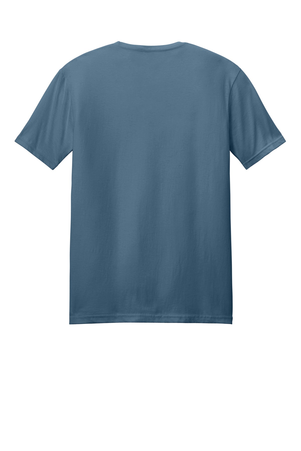 Rear View of Indigo Blue Gildan Softstyle T-Shirt. 64000