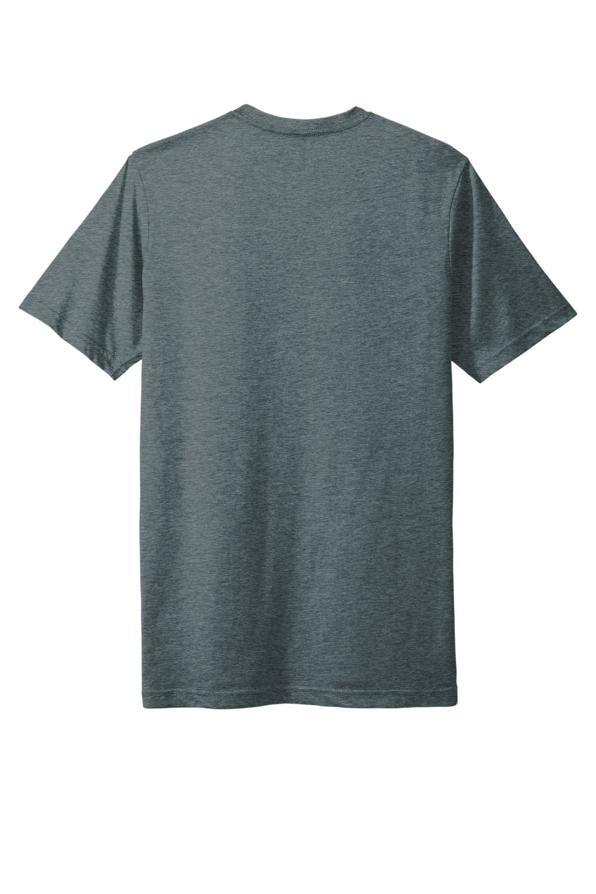 Rear View of Indigo Next Level Apparel Adult Poly/Cotton Tee. NL6200