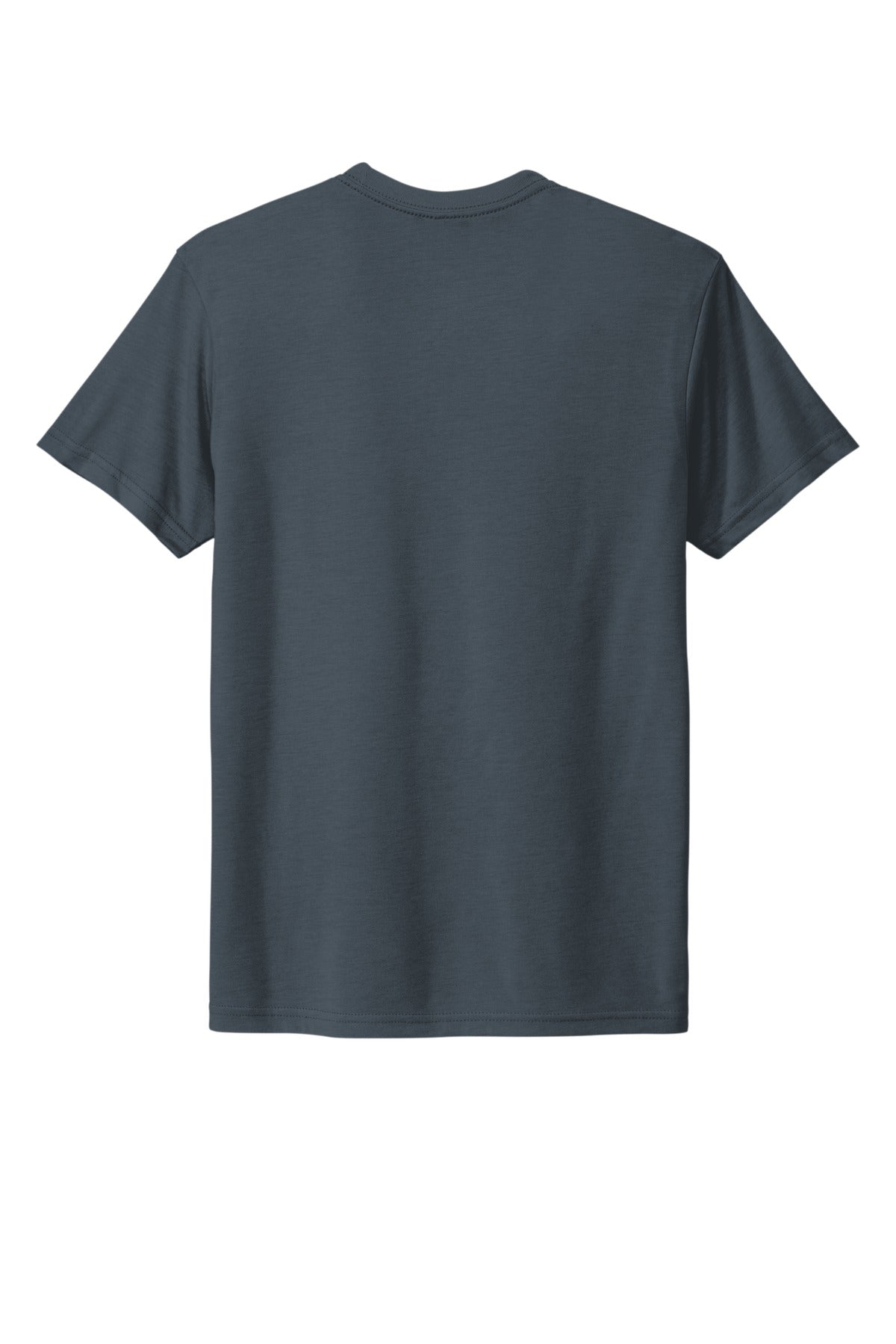 Rear View of Indigo Next Level Apparel Adult Tri-Blend Tee. NL6010