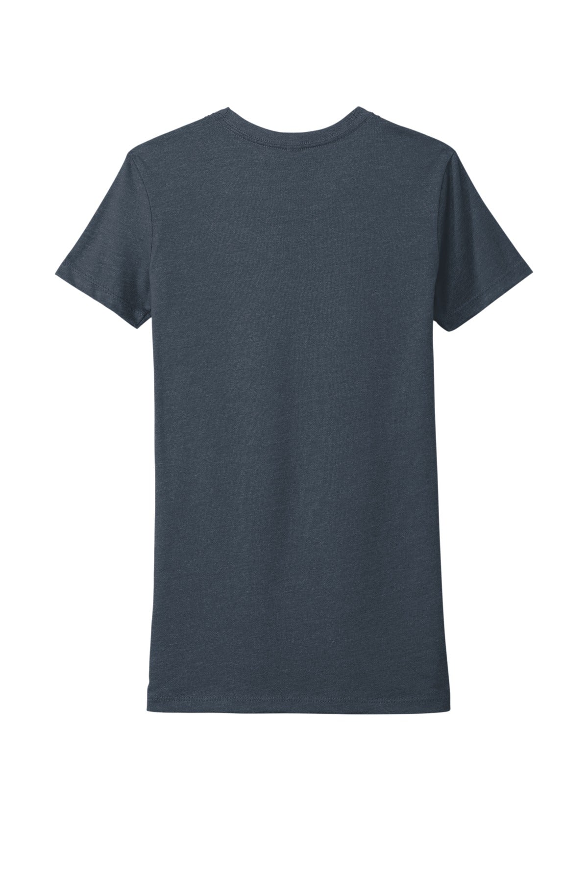 Rear View of Indigo Next Level Apparel Women's CVC Tee. NL6610
