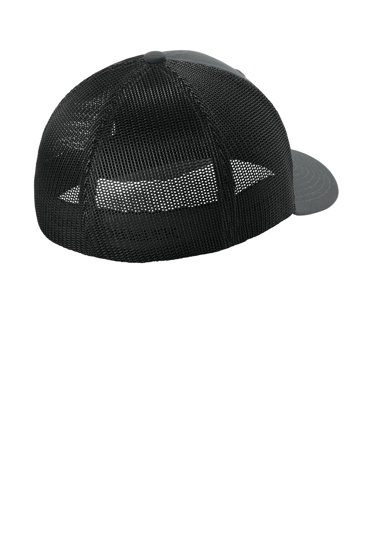 Rear View of IrGy/Black Sport-Tek Stretch-Tek Mesh Back Cap STC60