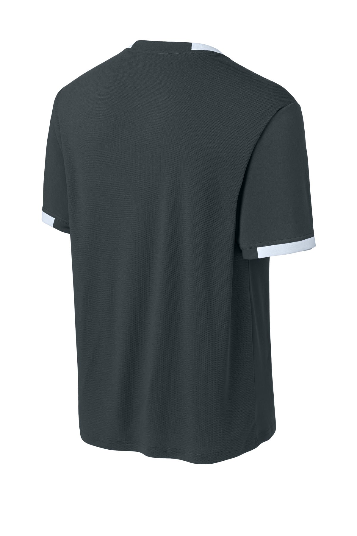 Rear View of IrGy/White Sport-Tek Club Short Sleeve Crew ST440