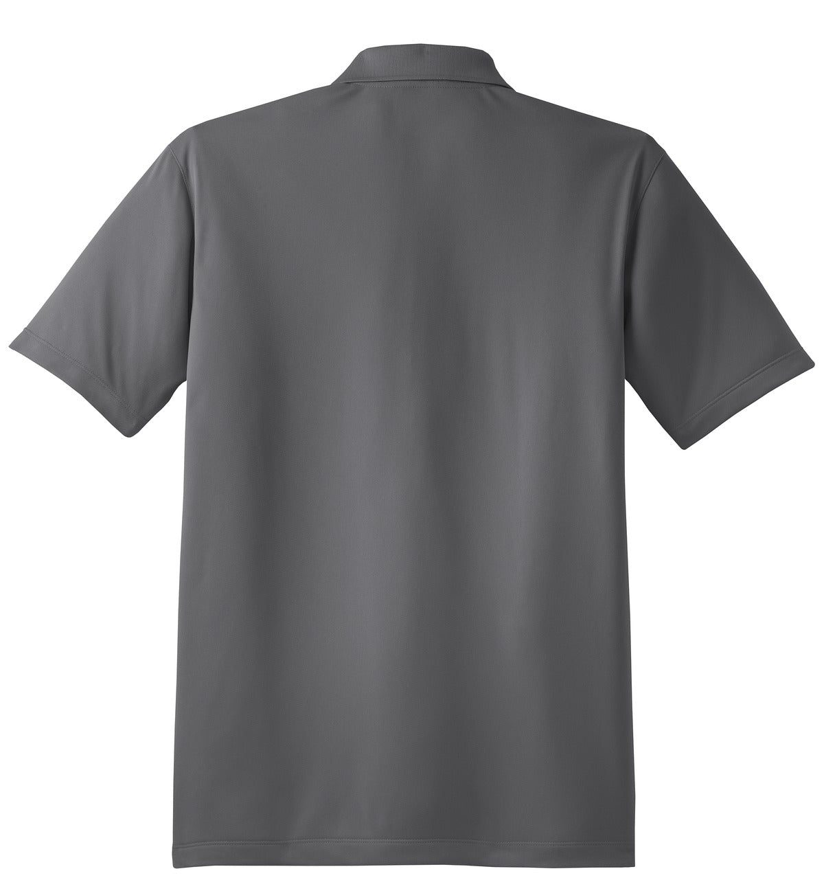 Rear View of Iron Grey Sport-Tek Micropique Sport-Wick Polo. ST650