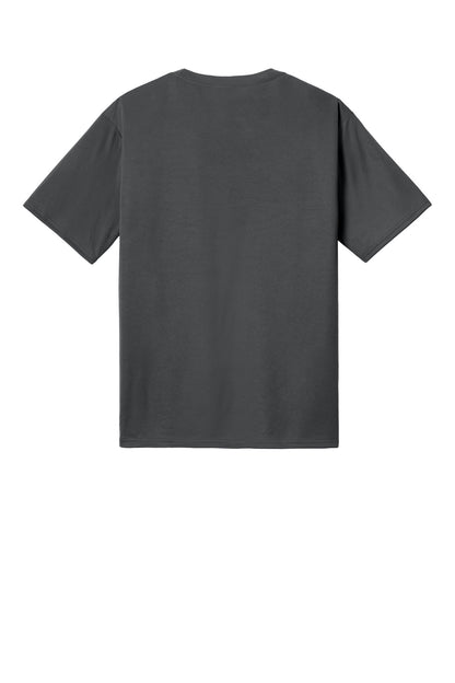 Rear View of IronGrey Port & Co PosiPrint Performance Tee PC380DTG