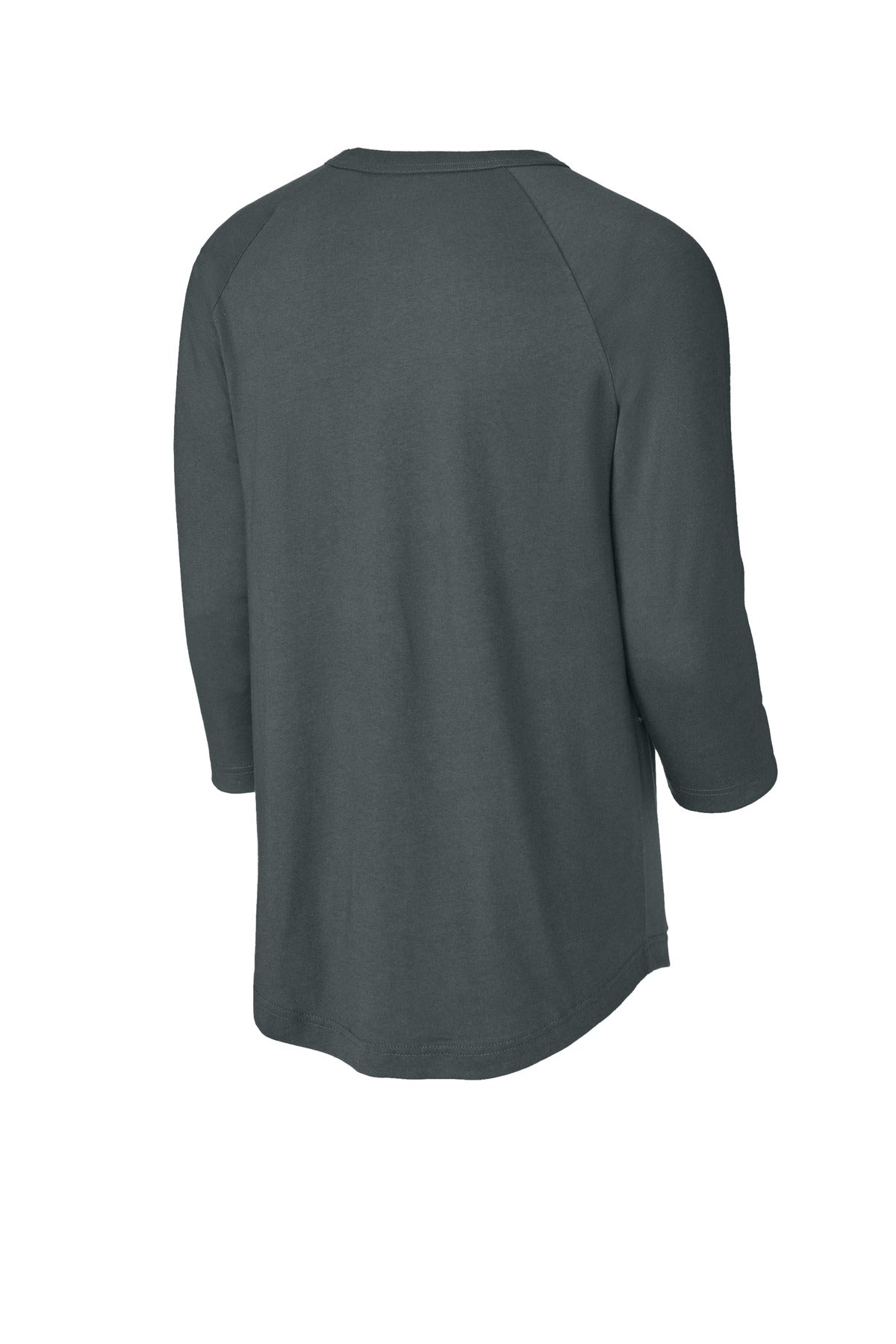 Rear View of IronGrey Sport-Tek Colorblock Raglan Jersey. T200