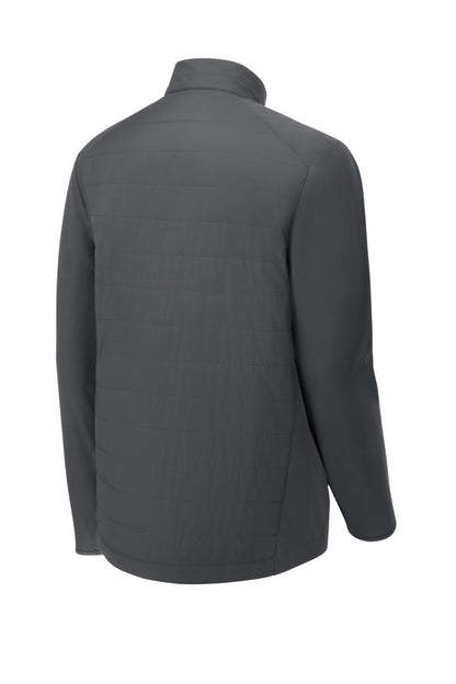 Rear View of IronGrey Sport-Tek Teknical Hybrid Jacket ST940