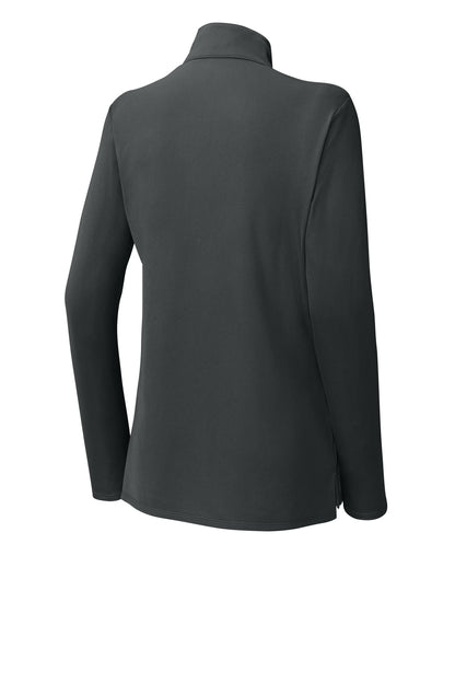 Rear View of IronGrey Sport-Tek Women's Micropique Sport-Wick 1/4-Zip LST672