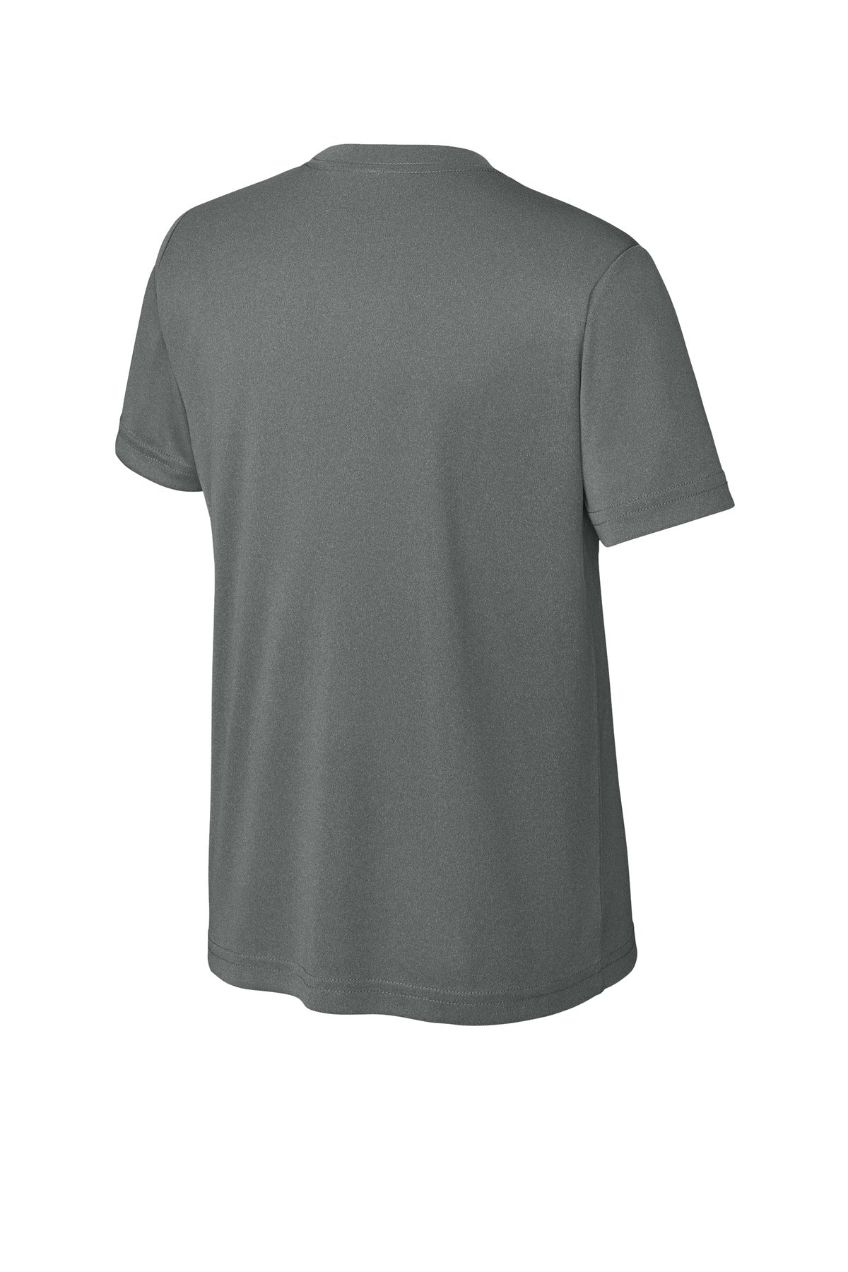 Rear View of IronGreyHt Sport-Tek Youth PosiCharge Competitor Tee. YST350