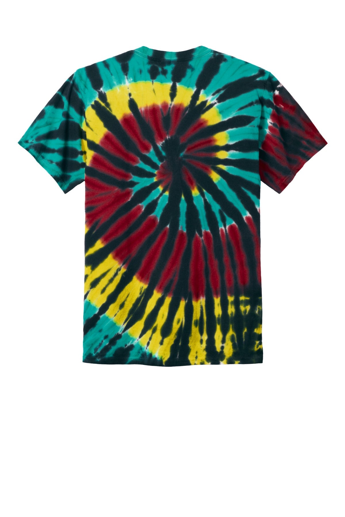 Rear View of IslandSprl Port & Co Tie-Dye Tee. PC147