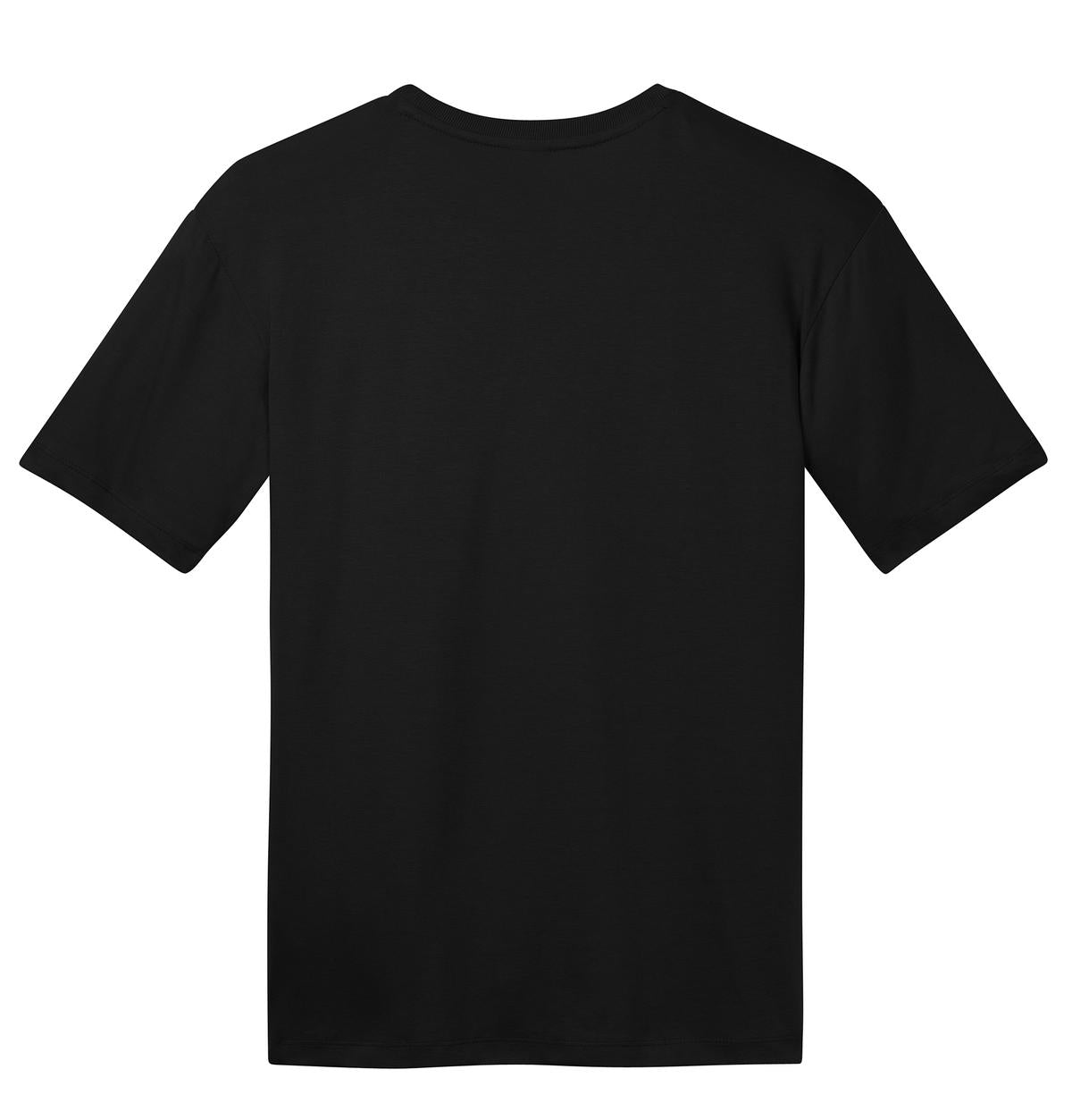 Rear View of Jet Black District Perfect Weight Tee. DT104