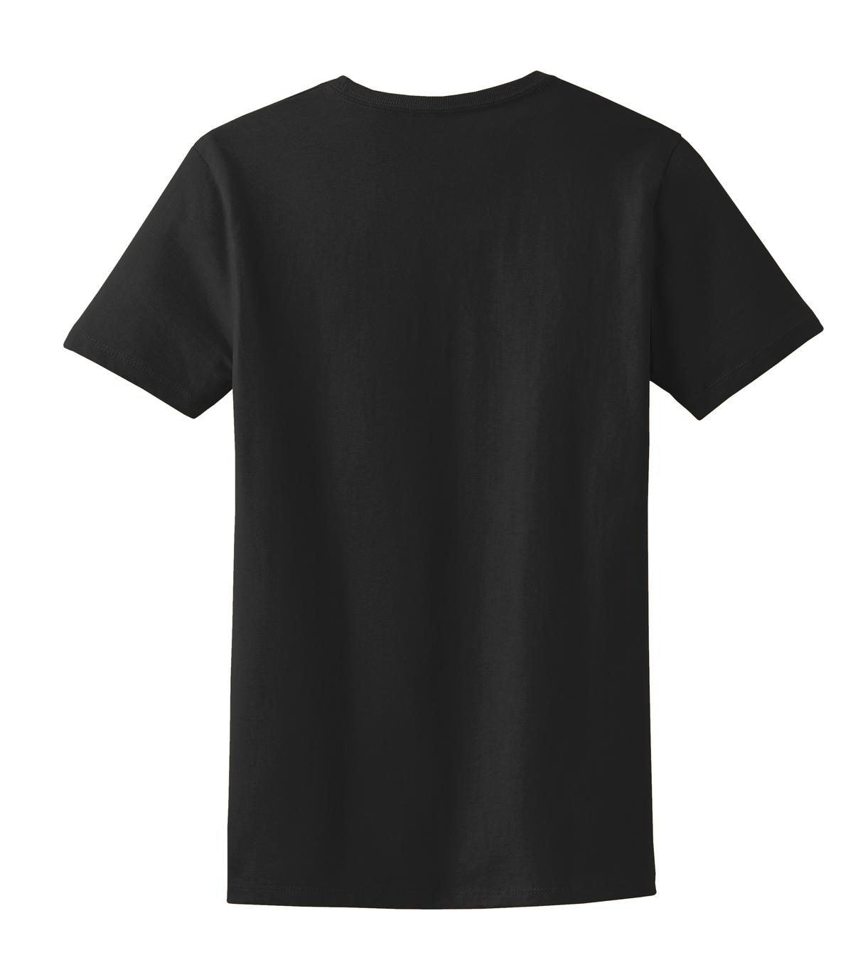 Rear View of Jet Black Port & Co Women's Essential Tee. LPC61