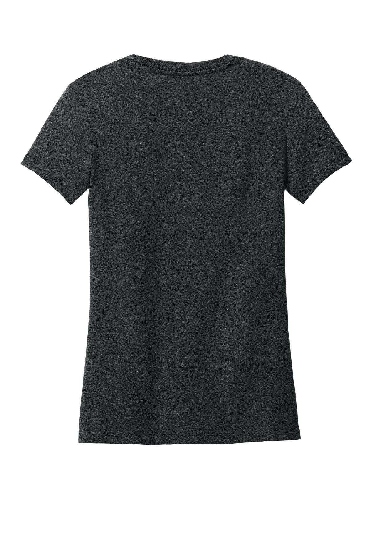 Rear View of JetBlackHt District Women's Perfect Weight CVC Tee DT188