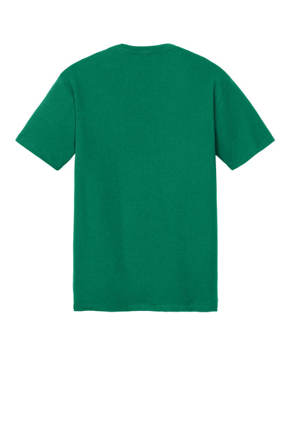 Rear View of JewelGreen District Perfect Tri Tee. DM130
