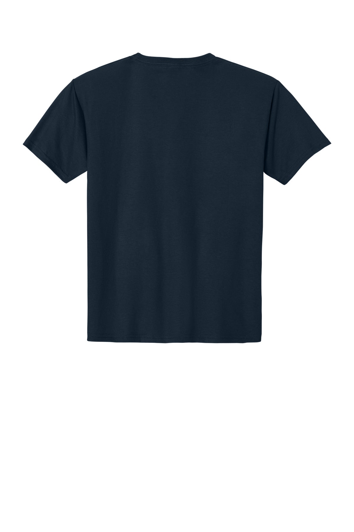 Rear View of JNavy Jerzees Ultimate Youth Ring Spun T-Shirt IC46B