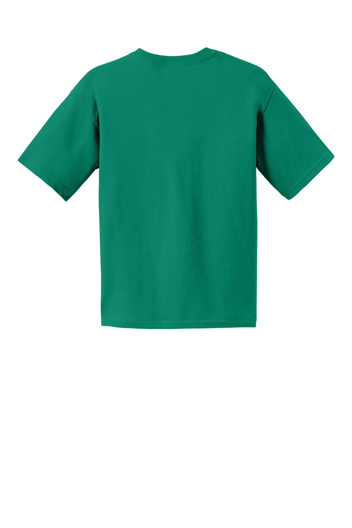 Rear View of Kelly Green Gildan - Youth Ultra Cotton 100% US Cotton T-Shirt. 2000B