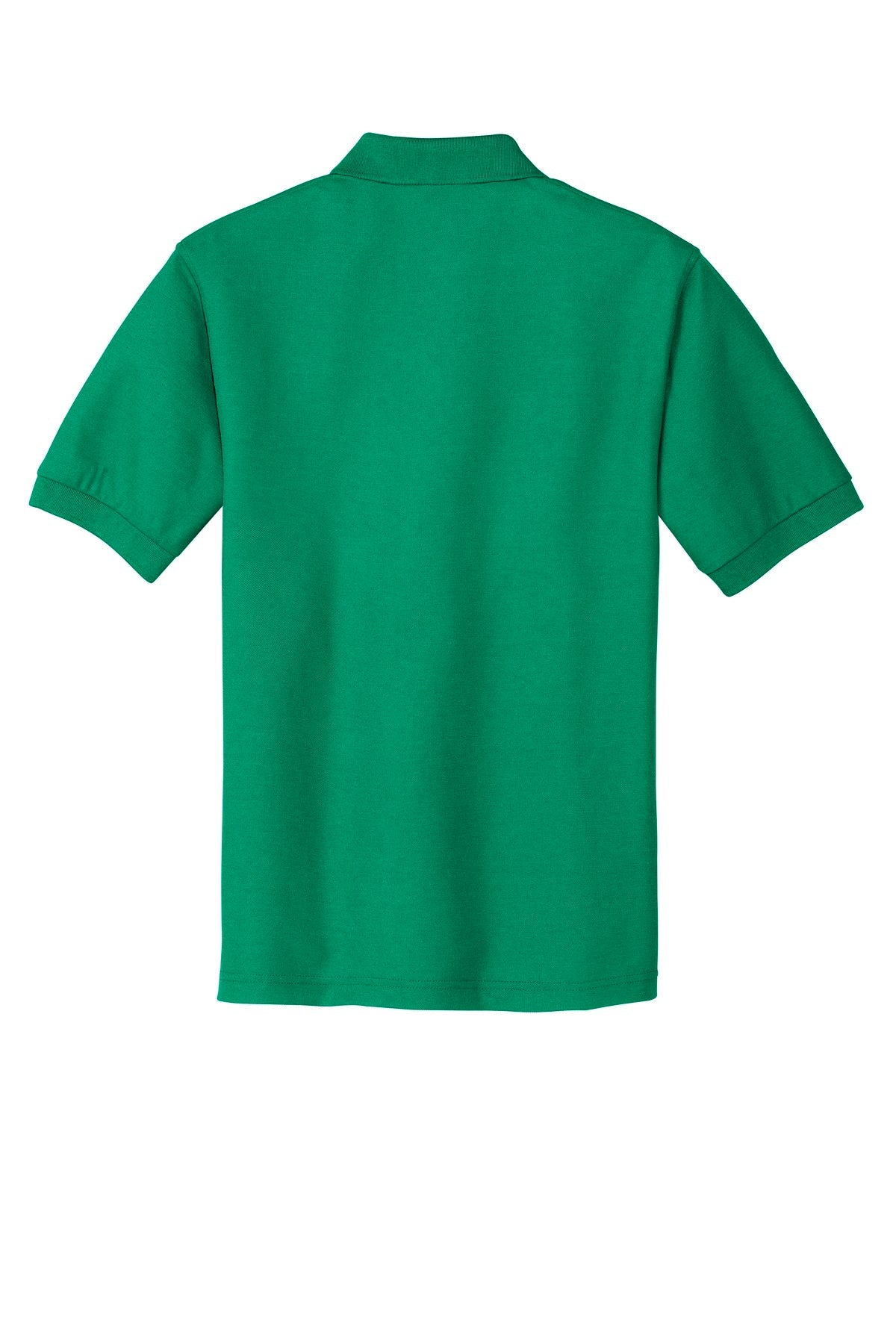 Rear View of Kelly Green Port Authority Extended Size Silk Touch Polo K500ES