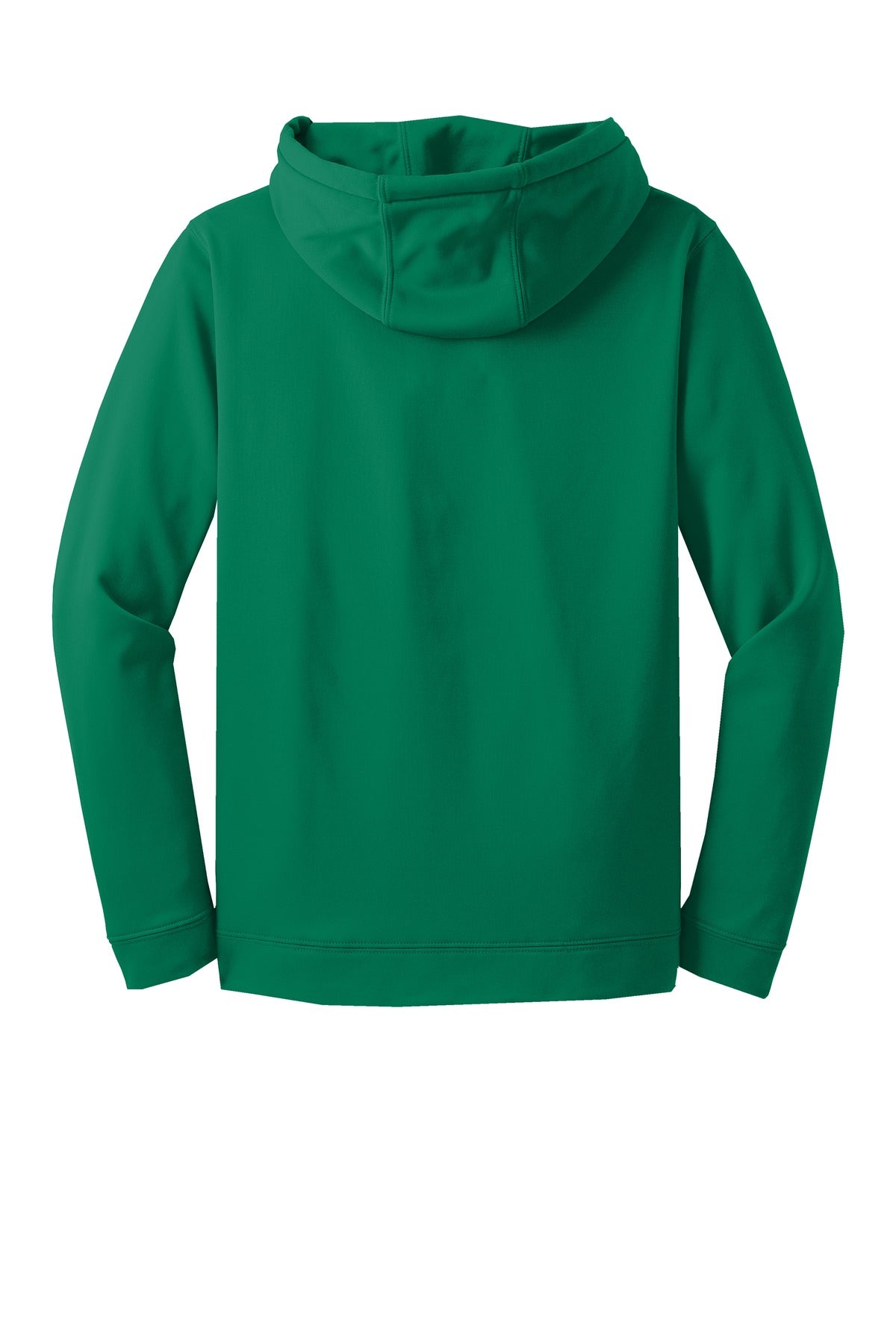 Rear View of Kelly Green Sport-Tek Sport-Wick Fleece Hooded Pullover. F244