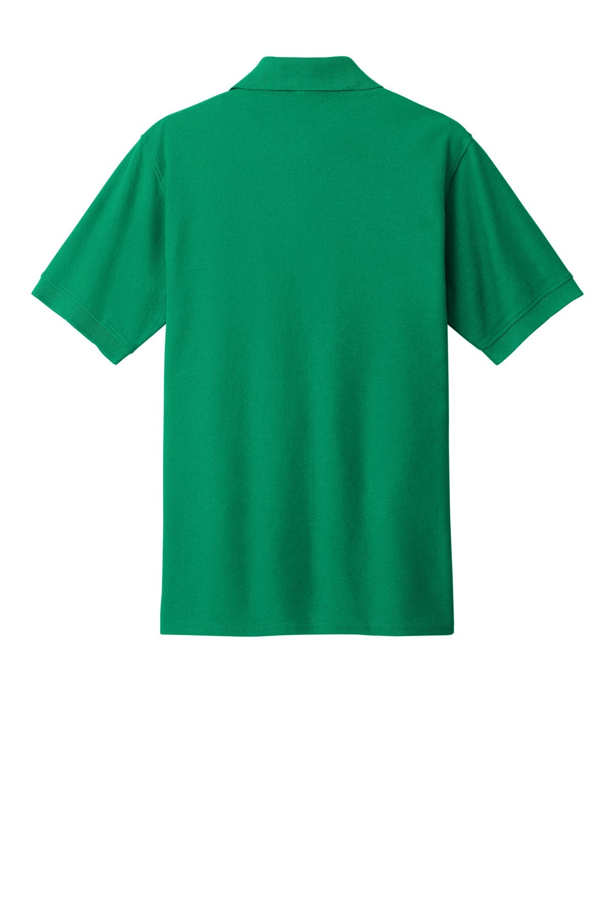 Rear View of Kelly Port & Co Core Blend Pique Polo. KP155