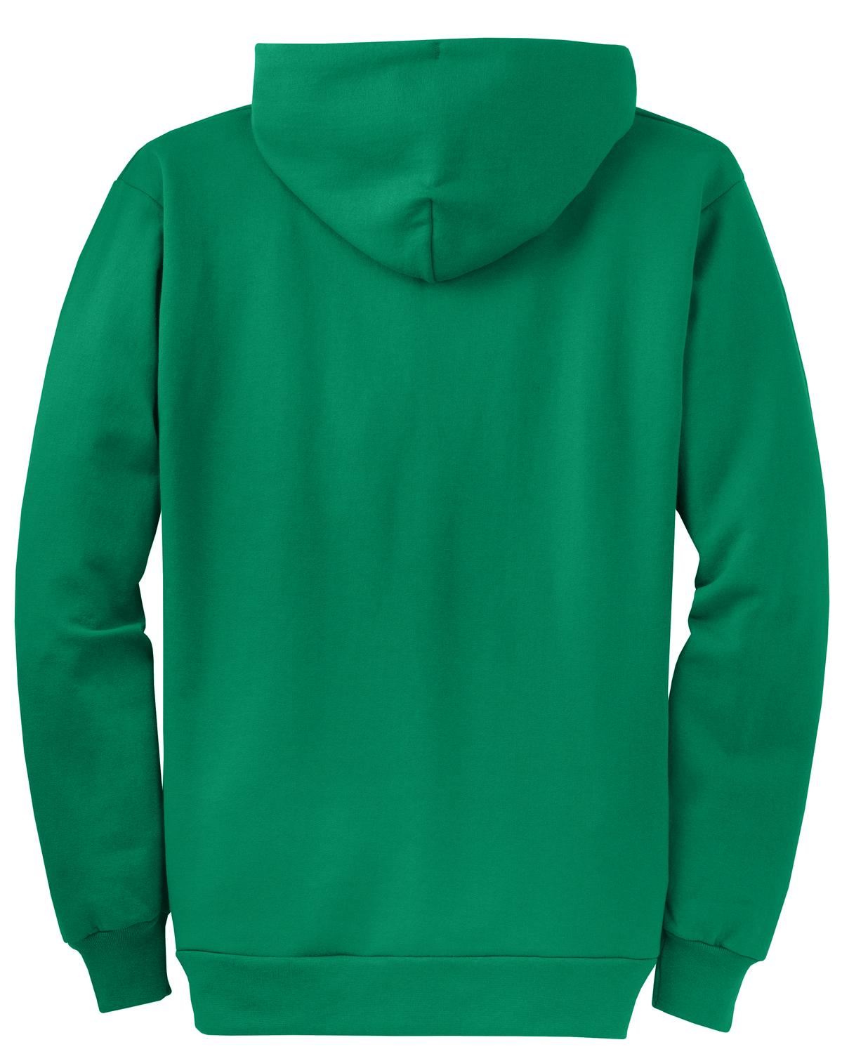 Rear View of Kelly Port & Co Core Fleece Full-Zip Hooded Sweatshirt. PC78ZH