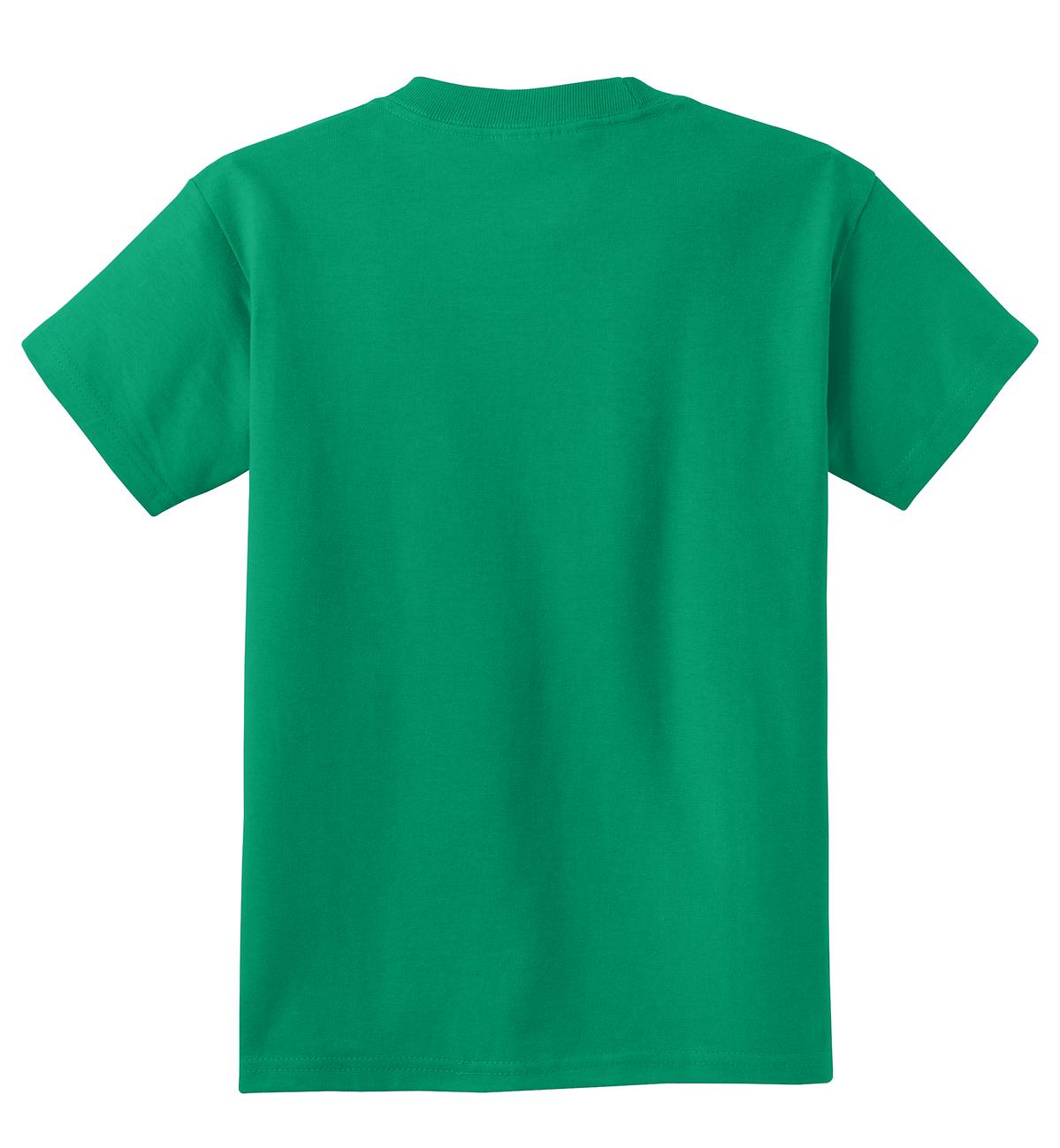 Rear View of Kelly Port & Co Youth Core Cotton Tee. PC54Y