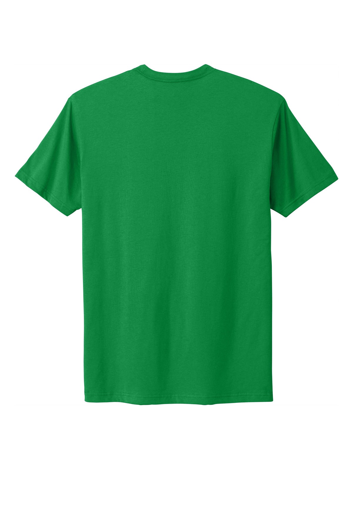 Rear View of KellyGreen Next Level Apparel Adult Cotton Tee. NL3600